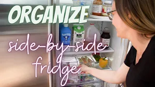 Organizing Side By Side Fridge : Clean With Me : Fridge Organization