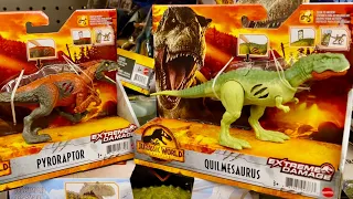 Jurassic World Dominion Toy Hunt - NEW Ferocious Pack Pyroraptor, Quilmesaurus, & Genyodectes Serus