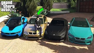 Stealing Luxury BMW Cars with Michael in GTA 5! (Real Life Cars #3)