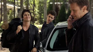 TVD 6x8 - Alaric tells Elena that Bonnie is alive in the prison world | HD