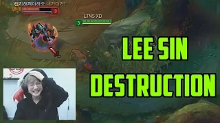 LEE SIN DESTRUCTION! - SKT Peanut Stream Highlights