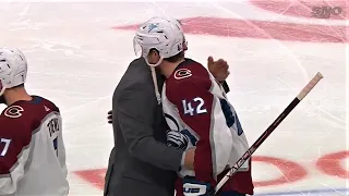 FULL OVERTIME/HANDSHAKE AFTER 4 GAME SWEEP OF THE WESTERN CONFERENCE FINAL | MACKINNON POST GAME