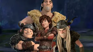 snotlout, Eret, Tuffnut and Hiccup