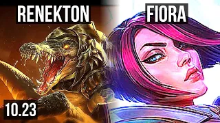 RENEKTON vs FIORA (TOP) | 11 solo kills, Legendary, 1000+ games | EUW Master | v10.23