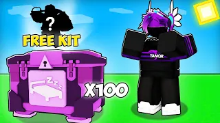 I Opened 100 AFK CRATES And This Happened.. (Roblox Bedwars)