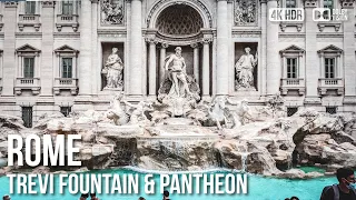Rome, Trevi Fountain and Pantheon (CC) - 🇮🇹 Italy [4K HDR] Walking Tour