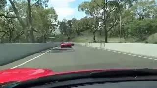 Going over Bathurst skyline in a 488GTB Ferrari