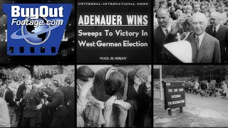 West Germans Re-Elect Chancellor Konrad Adenauer 1953 Archival Stock Footage