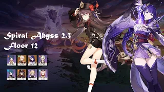 Spiral abyss 2.3 Floor 12 Raiden C0 National Team + Hu Tao C0 | Genshin Impact