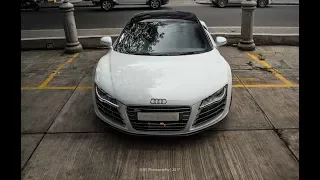 One really MAD sounding R8 with capristo exhausts in Bangalore India.