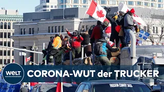 CORONA-PROTEST TAUSENDER TRUCKER: Kanadas Premier Trudeau mit Familie in Sicherheit gebracht