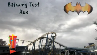 Batwing @ Six Flags America Test Run After 30 Minute Delay | Opening Day 2023