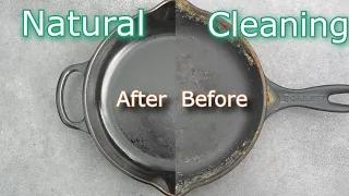 CLEANING Le Creuset CAST IRON with OLD MAGIC HACK  // Life Hack for Skillets, dutchoven pot