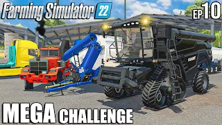 BUYING THE BIGGEST HARVESTER IN FS22 | MEGA Challenge #10 | Farming Simulator 22