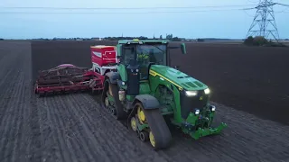 Drilling wheat in the fens