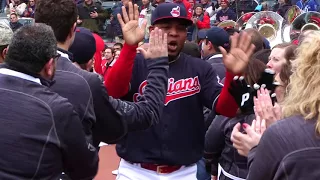 Cleveland Indians starting lineup player introductions at home opener 2018