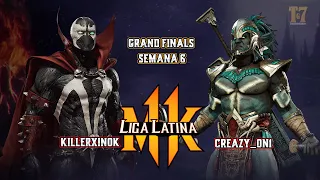 GRAND FINALS - KILLERXINOK VS CCREAZY_0N1- Spawn vs Kotal Kahn - MK11 Liga Latina Brasil  Semana 6