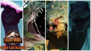 CAMP CRETACEOUS dinosaurs in BIOSYN VALLEY - Jurassic World Evolution 2 [4K]