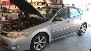 Subaru Impreza check engine light cleaning the mass airflow sensor