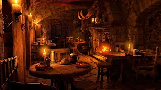 Relaxing Fireplace - Medieval Tavern |  Sounds for Sleep, Studying and Relaxation