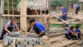 Farm Construction | Building a one-pillar wooden hut (part 3) | Linh's Life