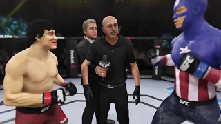 Jackie Chan vs. Captain America (EA sports UFC 3) - CPU vs. CPU - Crazy UFC 👊🤪