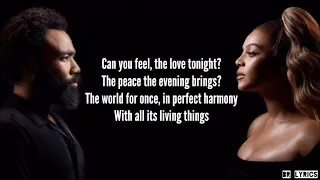 Beyoncé ft. Donald Glover - Can You Feel The Love Tonight (Lyrics) [The Lion King]