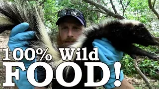 Catch and Cook STINKY Skunk & CACTUS Tuna! Ep01 | 100% WILD Food SURVIVAL Challenge!