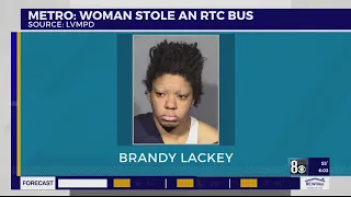 Woman steals RTC bus, backs into Metro officer's motorcycle, police say