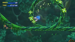 Sonic Superstars Speed Jungle Act 2 Speedrun 1:12.10 (Sonic)