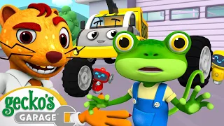 Weasels Wheel Accident Fix | Gecko the Mechanic | Vehicle Repair Cartoons | Buses, Trucks and Cars