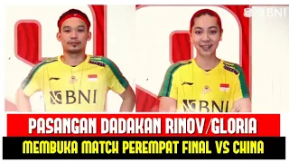 RINOV GLORIA JADI PEMBUKA LAGA VS CHINA DI PEREMPAT FINAL SUDIRMAN CUP 2023