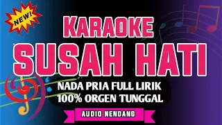 KARAOKE NADA PRIA | SUSAH HATI MEGGY Z | DANGDUT ORGEN TUNGGAL | AKU ORANG SUSAH