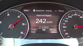 2012 | Audi A6 3.0 TDI Quattro | Top Speed *1080p*