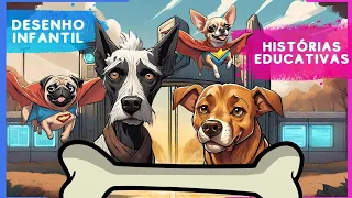 As aventuras de Tuco - Tuco e a escola para super Cães. Desenho infantil, educativo, para dormir.