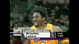 Kobe Bryant 56 Points in 3 Quarters vs Grizzlies   2002 01 14