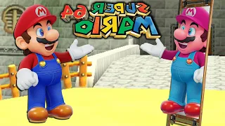 Super Mario 64 but the game is mirrored