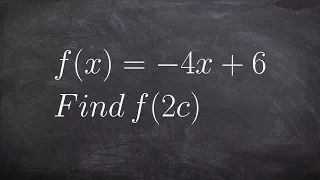 Learn how to evaluate a linear function