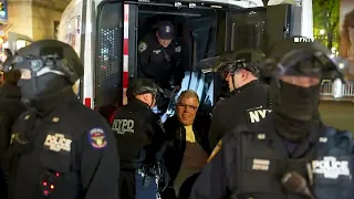 Arrest at Columbia University Protest Site - Manhattan