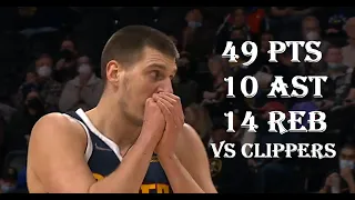 Nikola Jokic 49 Pts 14 Reb 10 Ast LA Clippers vs Denver Nuggets HIGHLIGHTS