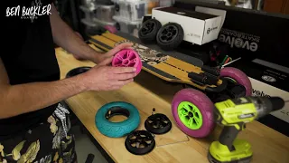 How to customise your electric skateboard all terrain tyres.