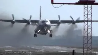 Antonov AN-12B smoky takeoff
