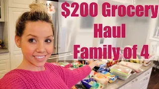 $200 GROCERY HAUL FAMILY OF FOUR // BEAUTY AND THE BEASTONS 2018