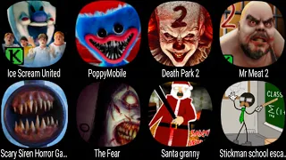 Ice Scream United, PoppyMobile, Death Park 2, Mr Meat 2, Scary Siren Horror, The Fear, Santa Granny