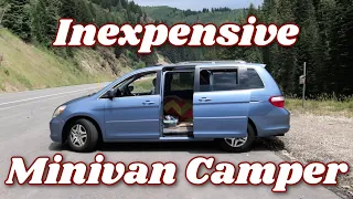 Inexpensive No-Build Minivan Camper Setup