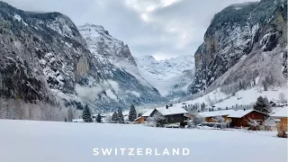 Lauterbrunnen To Wengen : Switzerland Train experience in Winter 🇨🇭