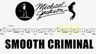 Michael Jackson - Smooth Criminal (Drum Tabs - Full) By Chamis Drums