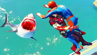 GTA 5 SPIDERMAN VS IRON MAN Ragdolls 4k Compilation (Funny Moments/Fails/Euphoria Physics)