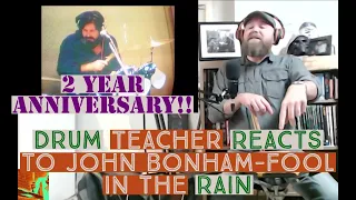 Drum Teacher Reacts to John Bonham - Fool In the Rain (Isolated) - 2 YEAR ANNIVERSARY - Episode 118