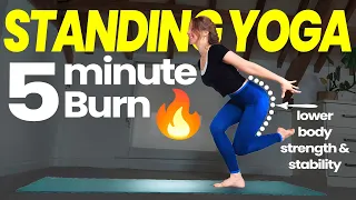 5-Minute Standing Yoga Flow: No Hands Balance & Strength Workout